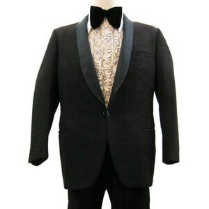 Vintage 1960s Dinner Jacket Men's Vintage Tux Tuxedo Formal Red Short AS IS